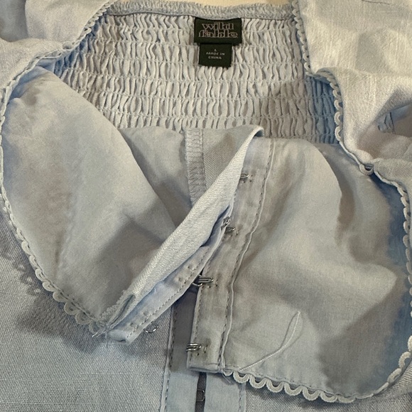 Wild Fable Sleeveless Button Front Romper in Light Blue NWT Size L - Picture 3 of 5